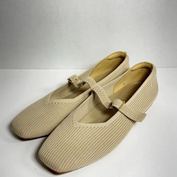 VIVAIA Shoes Womens Sz 9/40 Square-Toe Margot Mary Jane Minimalist Travel Ballet - Picture 2 of 10